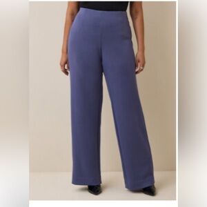 NWT Torrid Studio blue wide leg pull on pants with pockets sz 2S (2X 18-20)